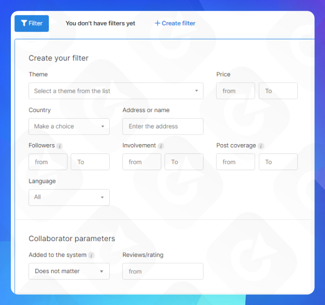 How to filter Telegram channels in Collaborator’s catalog